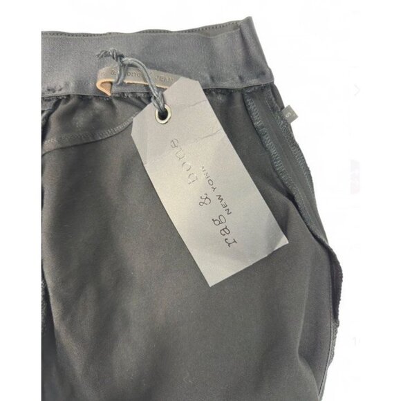 rag & bone Faux Leather Coated Leggings Stretch Ribbed Hem Cuffs Black S NWT - Picture 8 of 9